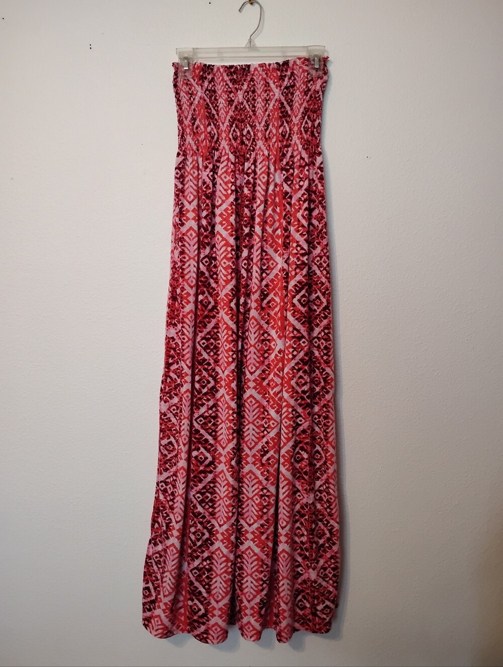 Faded Glory Tie Dye Patterned Sleeveless Tube Maxi Dress